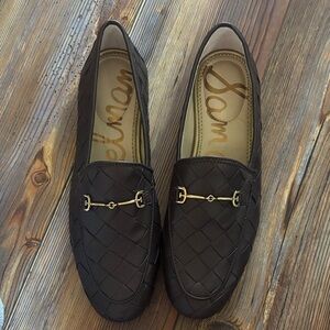 Sam Edelman Loraine Woven Loafer In Dark Chocolate Msrp $190 Size 8.5